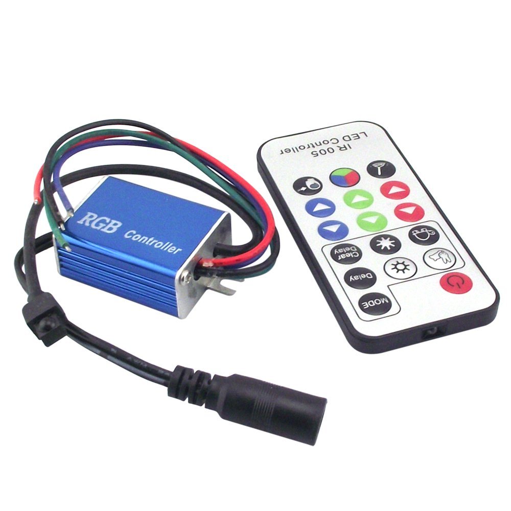 DC12/24V Max 12A 6A2CH, 17keys Waterproof IP65 LED RGB IR Wireless RF Remote Controller For RGB Color Change Led Tapte Lighting